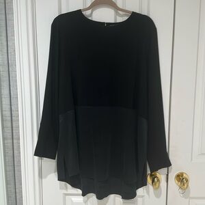 Eileen Fisher silk black blouse